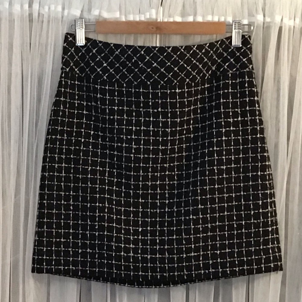Ann Taylor Loft Boucle Checked Mini Skirt